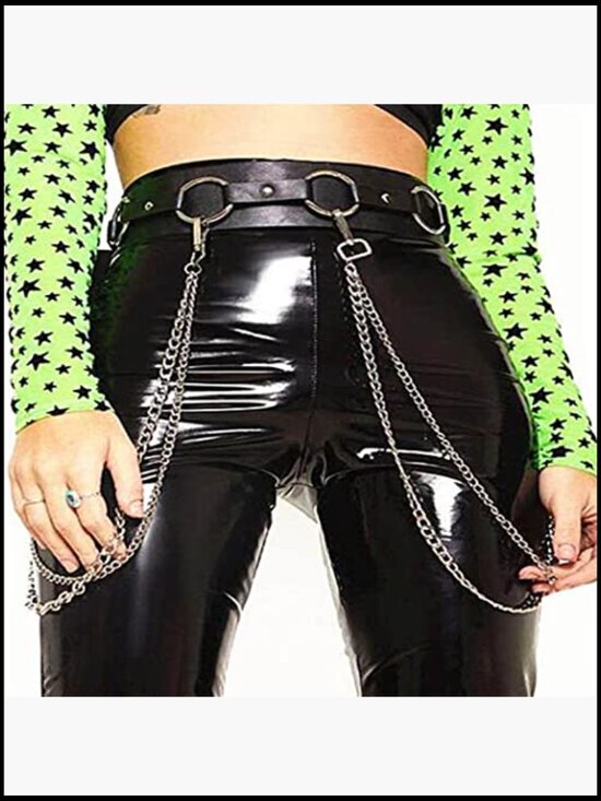 Punk Leather Body Chain Gothic Waist Harness Layered Belt Nightclub Prom main image 6
